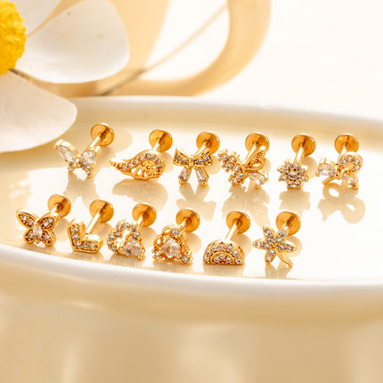 Stainless Steel Internal Thread Flat Bottom Rod Labret