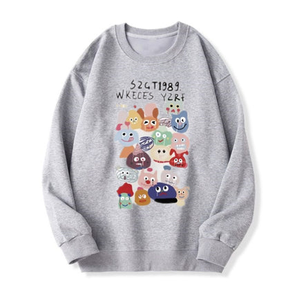 American Idle Style Loose Round Neck Sweater For Women