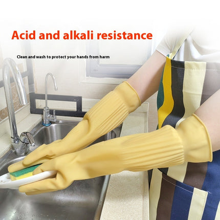Rubber Household Kitchen Dishwashing Rubber Gloves Durable Beef Tendon Latex