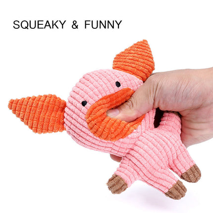 Cute Animal Shape Plush Toys For Small Large Dogs Puppy Squeaky Toy Bite Resistant Dog Chew Toys Dog Accessories Pet Supplies