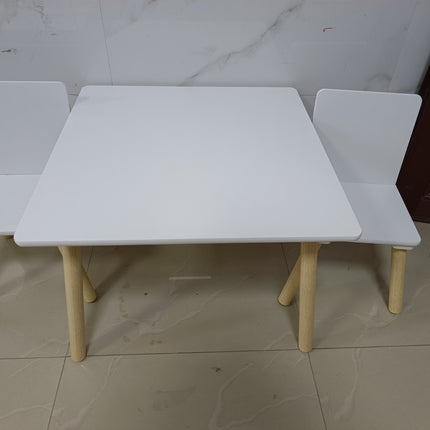 Kids Table And 2 Chairs Set, 3 Pieces Toddler Table And Chair Set, Wooden Activity Play Table Set W