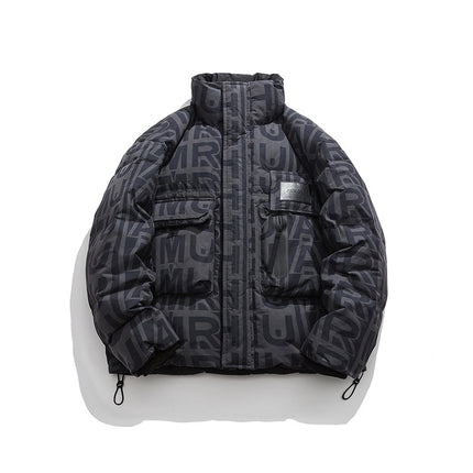 Personal Leisure Stand-up Collar Down Jacket Men's High Street Loose Warm