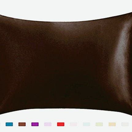 Pillowcase Satin Solid Color Simulation Silk Single Pillowcase Ice Silk Pillowcase