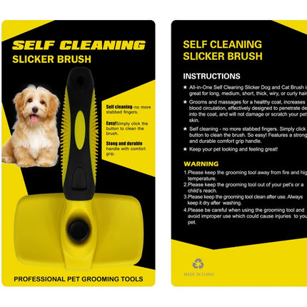 Pet Self Cleaning Slicker Brush
