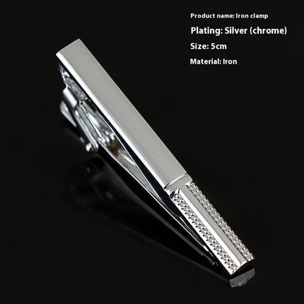 Men's Formal Wear Business Silver Simple Fashion Short Tie Clip