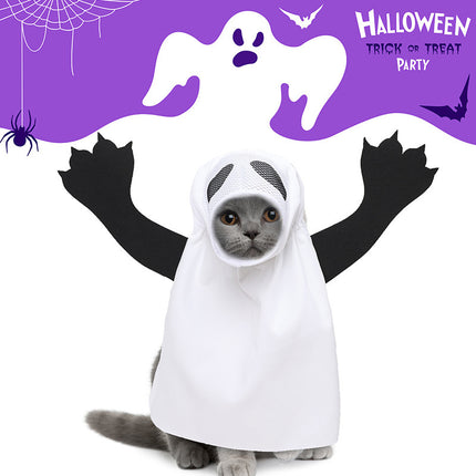 Pet Halloween Ghost Pet Costume Dog Cat Holiday Party