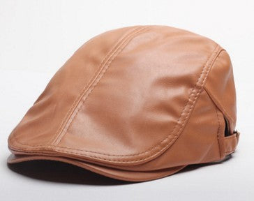 New Duck Tongue Hat Wholesale Korean Tide Of Men And Women PU Beret Hat Factory Direct