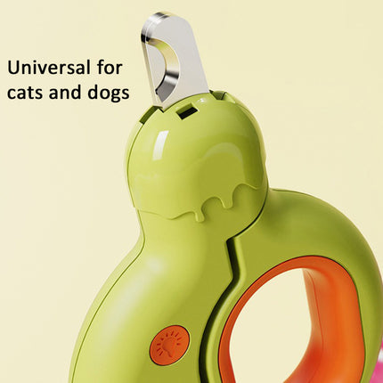 Donuts Lovely Pet Nail Clippers Cat Nail Clippers Dog Nail Knife LED Light Illuminates Blood Line Safe Nail Clippers