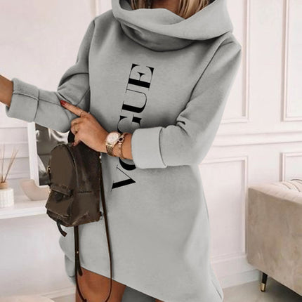 Women's Turtleneck Hooded Mid-length Sweater