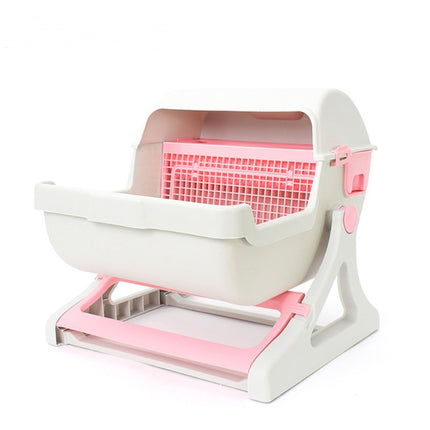 Cat toilet pet toilet semi-enclosed litter box