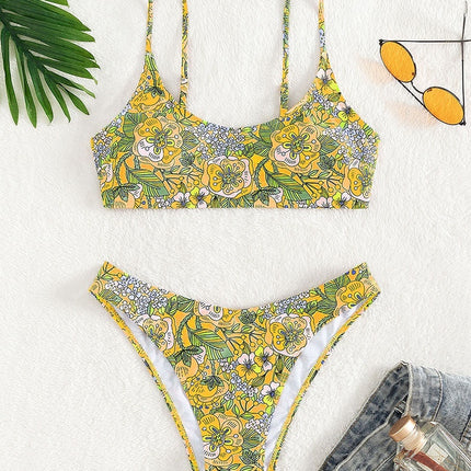 New Printed Bikini Swimsuit Sexy Sling