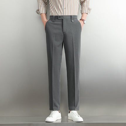 Simple Suit Pants Men's Loose Straight Business Trousers