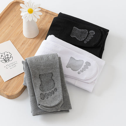 Girls' Thin Velvet Wave Pattern Dragon Claw Wool Tights