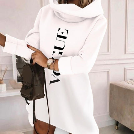 Women's Turtleneck Hooded Mid-length Sweater