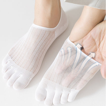 Modal Cotton Five-finger Ultra-thin Breathable Boat Socks