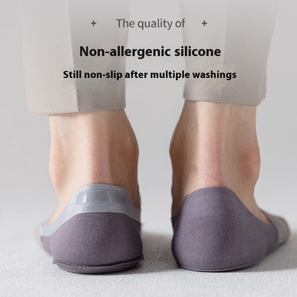 Men's Boat Socks Thin Ice Silk Seamless Mesh Breathable Silicone Non-slip