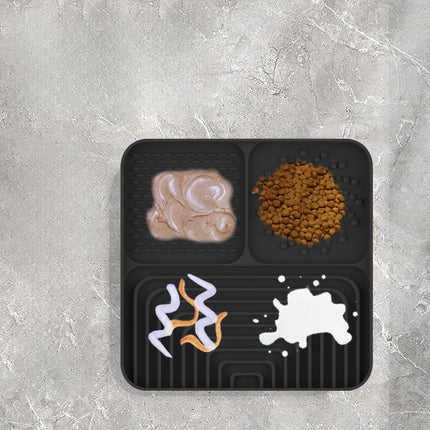 Slow Food Mat For Dogs And Cats, Anti-choking Pad With Suction Cup, Square, Silicone, For Licking