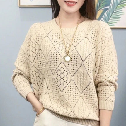 Loose Western Style Hollow Knitted Sweater