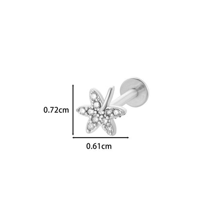 Stainless Steel Internal Thread Flat Bottom Rod Labret