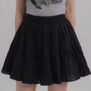 Color Elastic Waist Cake Skirt Half Body Skirt For Women Japanese