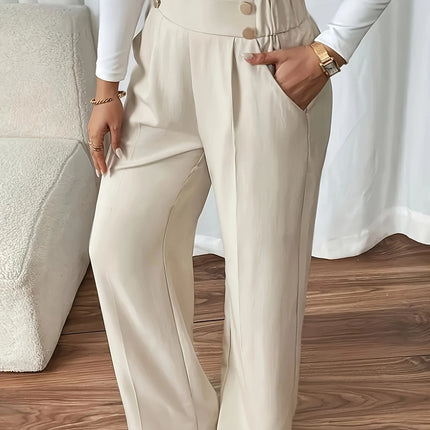 Draping Mop Casual Pants High Waist