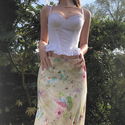 Sweet Girl Waist Slimming Long Fishtail Skirt
