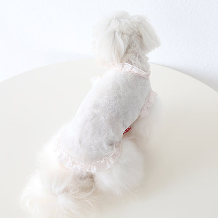 Lace Yarn Vest Anti-lint Sexy Dog Clothes Pet Cat
