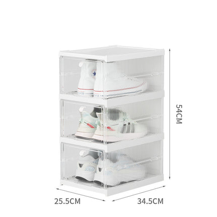 Installation-free Folding Shoes Plastic Dustproof And Transparent Storage Box