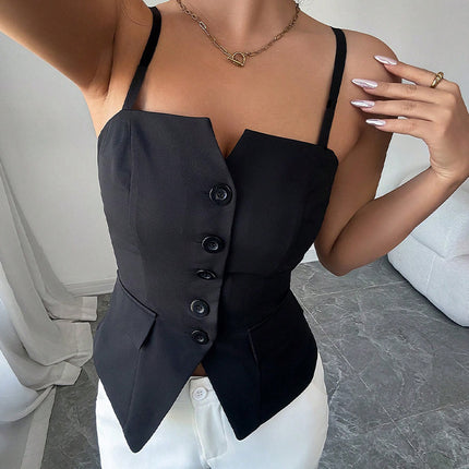 Fashionable Temperament Camisole Cardigan Women's Vest