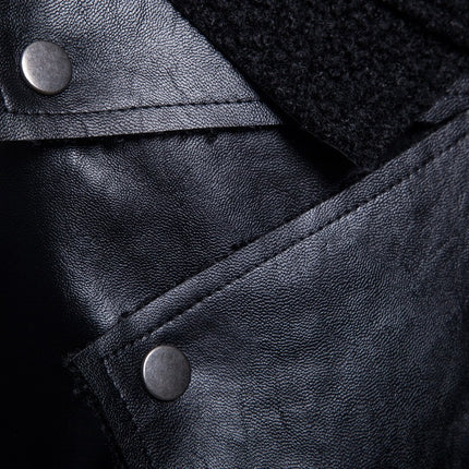 Men's Motorcycle Leather Jacket Personality Washed Leather Jacket Coat