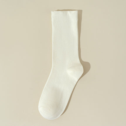 Women's Summer Thin Pure Cotton Mid-calf Length Socks Seamless Socks