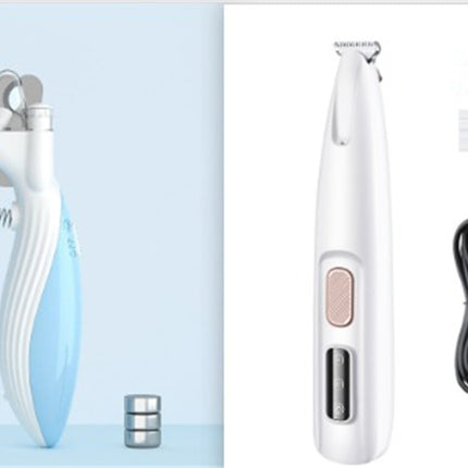 Pets Dog Paw Trimmer With LED Light Fully Waterproof Pet Hair Trimmer With LED Display Dog Clippers For Grooming Widen Blade