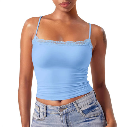 Women's Lace Camisole Square Collar Sexy Sleeveless Top