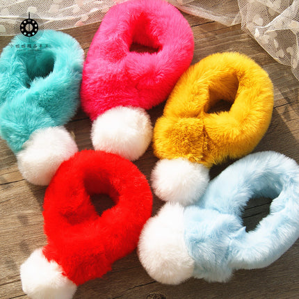 Christmas Bib Ornament Decoration Pet Saliva Towel Winter Warm Scarf