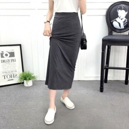 Straight One Step Sheath Elastic Plus Size Skirt