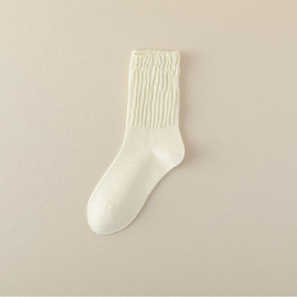 Autumn And Winter Cotton Socks Korean Style Girl Mid-calf Length