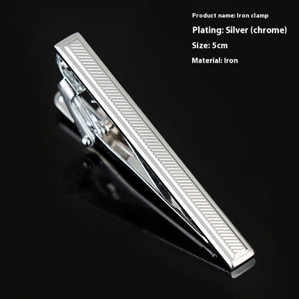 Men's Formal Wear Business Silver Simple Fashion Short Tie Clip