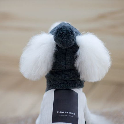 Tide pet clothes dog hat bib suit Teddy Bomei wool scarf autumn winter hat pet scarf