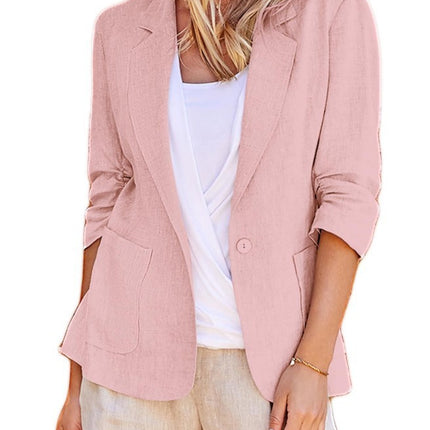 Solid Color Suit Collar Single-breasted Suit