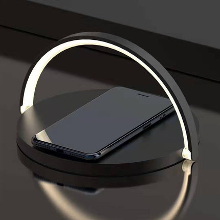 10w Wireless Charger Block Holder For Smart Phone Foldable Fast Charging Table Phone Stand Support With Led Table Lamp Portable