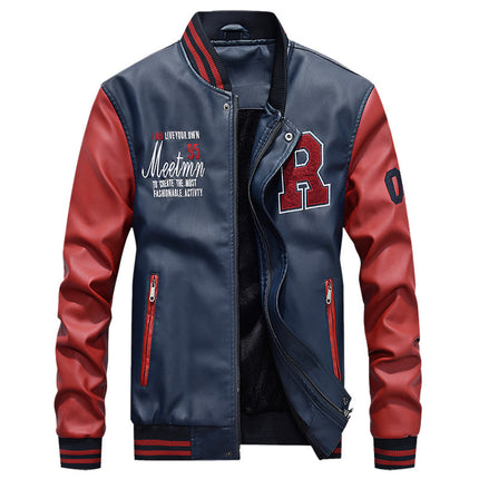 Leather jacket casual jacket