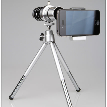 12X mobile telescope general 12 times long focal camera lens with three foot travel universal universal omnipotent