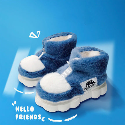 Ankle Wrap Cotton Slippers Women's Indoor Home