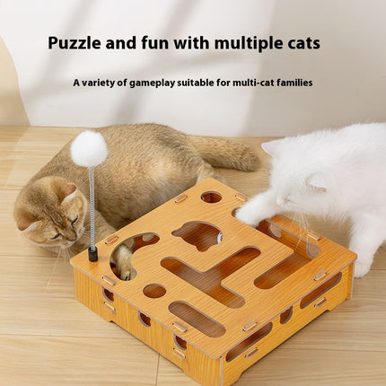 Cat Teasing Stick, Bell, Maze Box Supplies