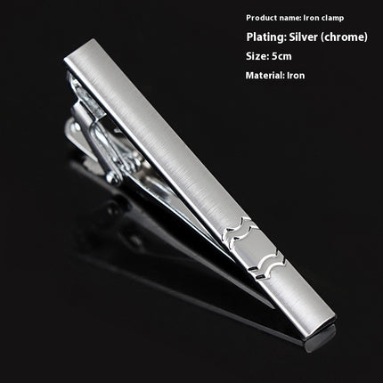 Men's Formal Wear Business Silver Simple Fashion Short Tie Clip
