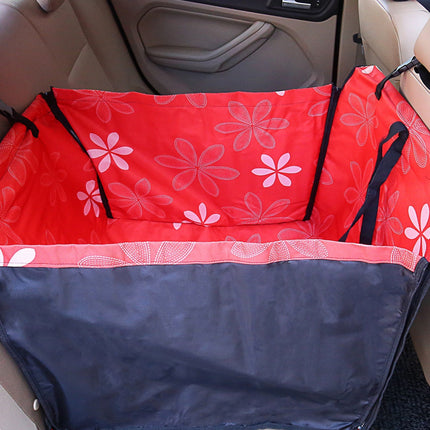 Rear Printed Double Layer Waterproof Pet Car Mat Pet Cat Dog Protection Pet Hanging Basket