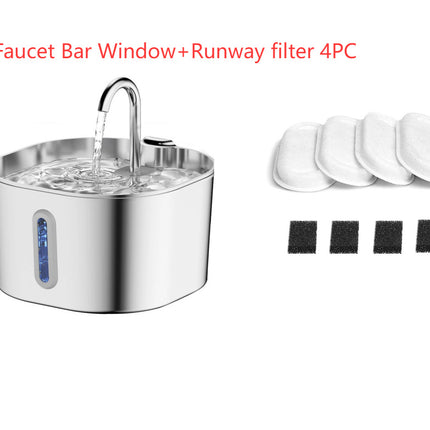 Stainless Steel Smart Pet Water Dispenser Automatic Circulation Large Capacity