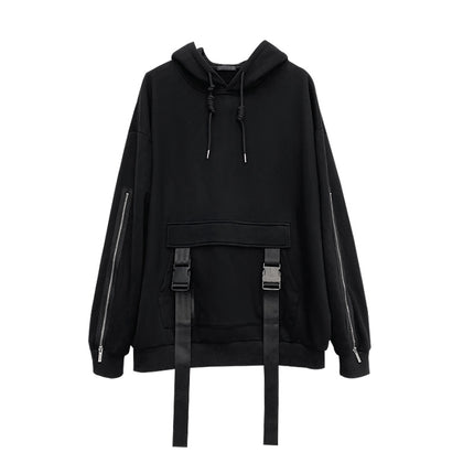 Dark Functional Wind Sweater Women's Fleece Loose Top