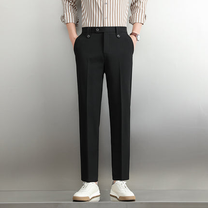 Simple Suit Pants Men's Loose Straight Business Trousers