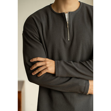 Spring Lapel T-shirt Solid Color Commute Loose Bottoming Shirt